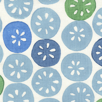 Citrus Handblock Fabric by Galbraith & Paul in Capri