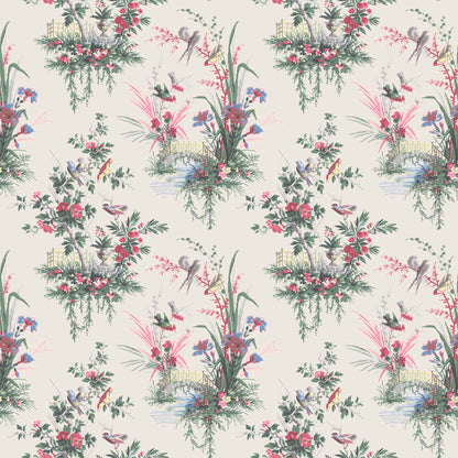 Magical Garden in Linen Wallpaper