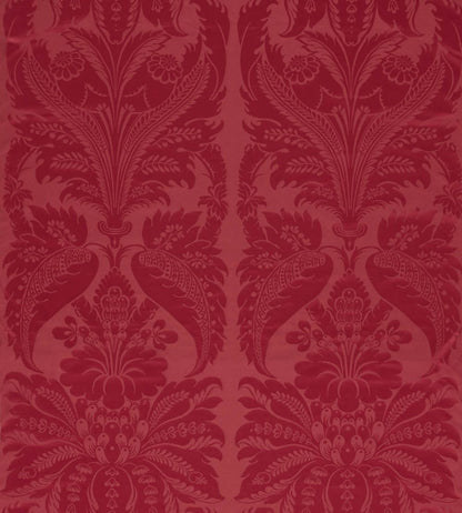 Clandon Damask Fabric by Zoffany Cinnabar