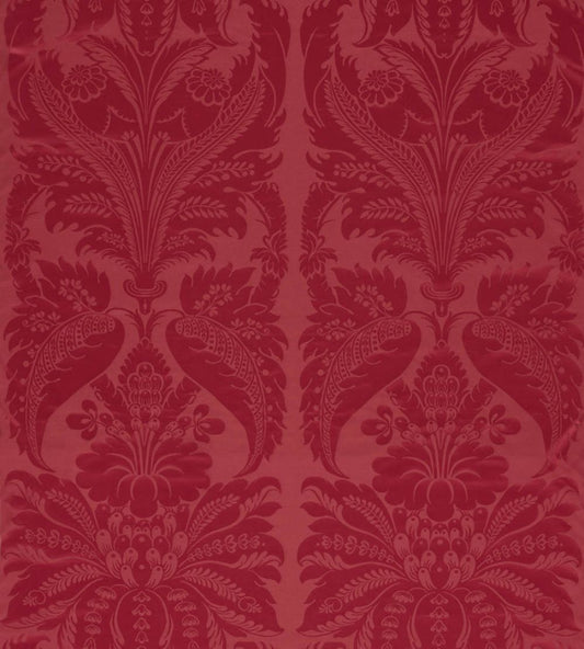 Clandon Damask Fabric by Zoffany Cinnabar