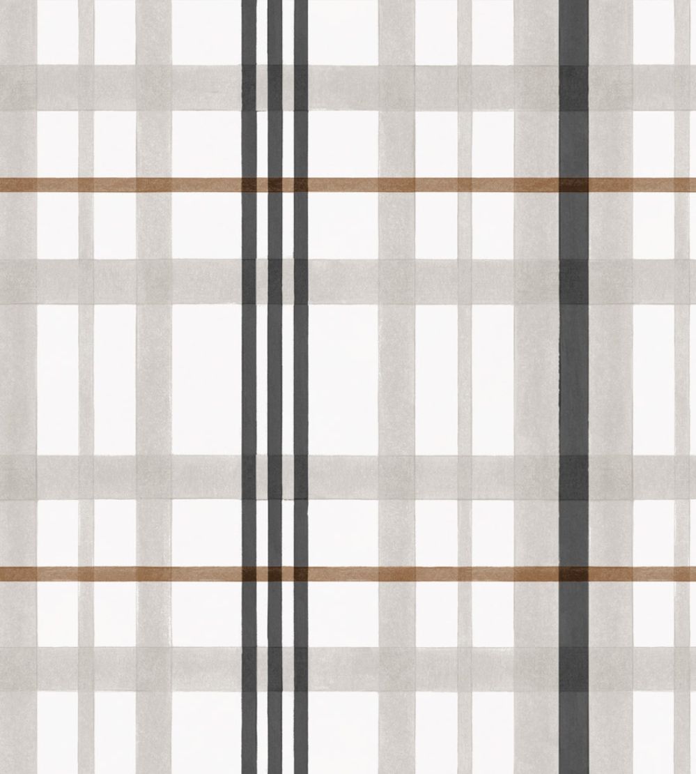 Clans Check Wallpaper by Coordonne Black