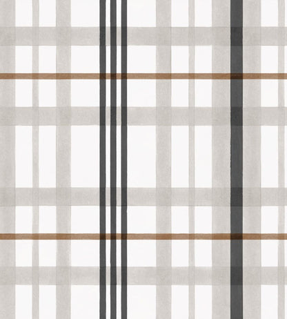 Clans Check Wallpaper by Coordonne Black