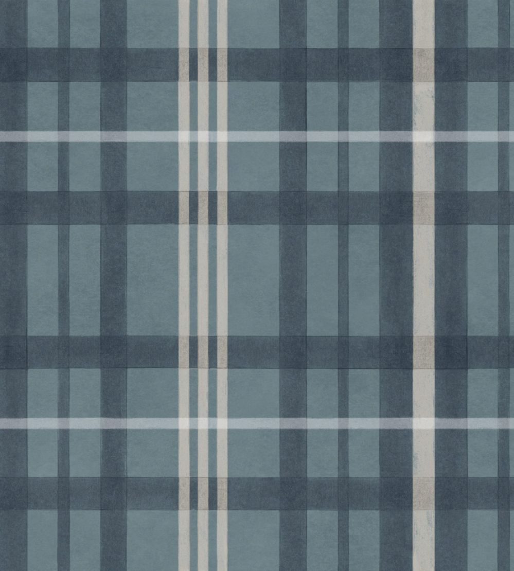 Clans Check Wallpaper by Coordonne Sapphire
