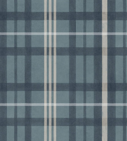 Clans Check Wallpaper by Coordonne Sapphire