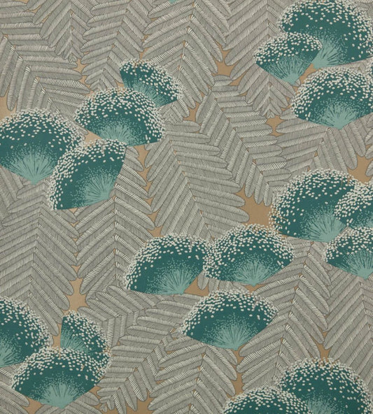Clarice Wallpaper by 1838 Wallcoverings Emerald