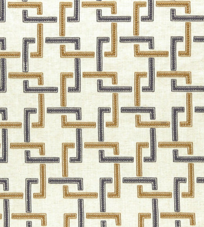 Sekai Fabric by Clarke & Clarke Charcoal/Cinnamon