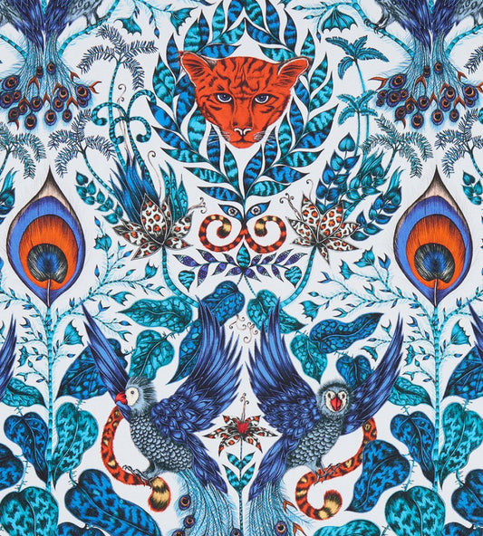 Emma J Shipley Amazon Fabric by Clarke & Clarke Blue