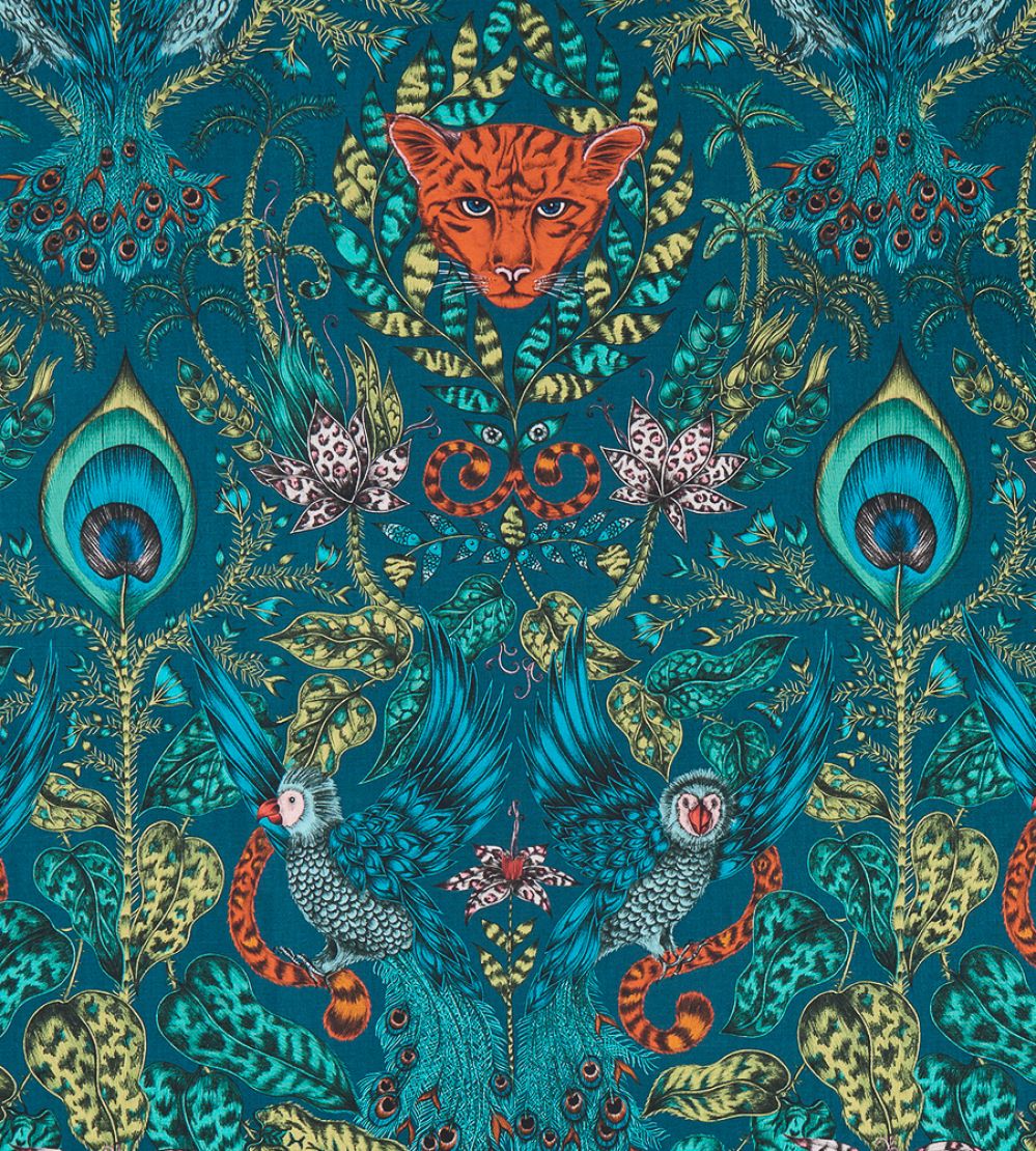 Emma J Shipley Amazon Fabric by Clarke & Clarke Navy