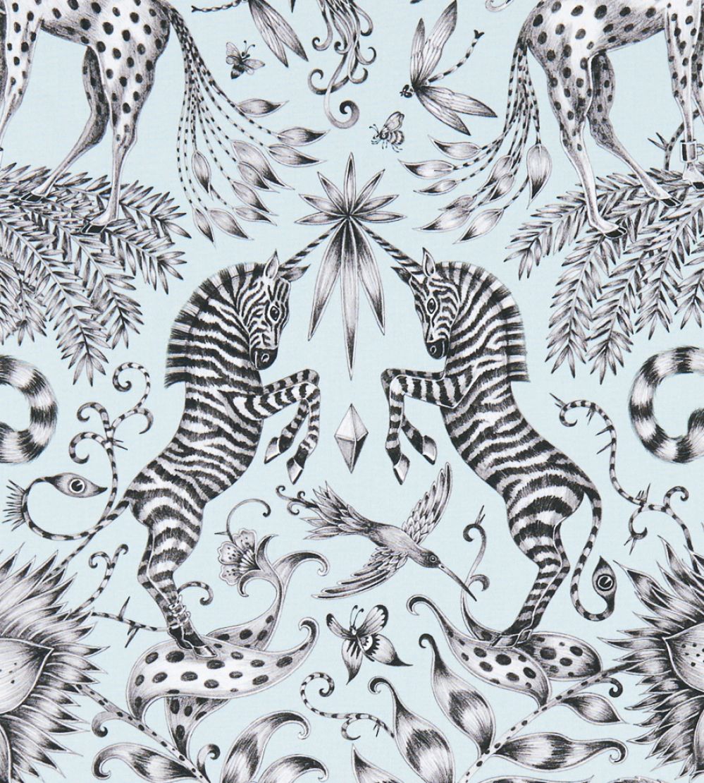 Emma J Shipley Kruger Fabric by Clarke & Clarke Eggshell