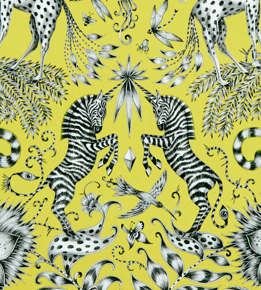 Emma J Shipley Kruger Fabric by Clarke & Clarke Lime
