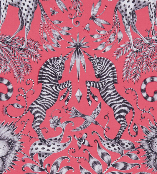 Emma J Shipley Kruger Fabric by Clarke & Clarke Magenta