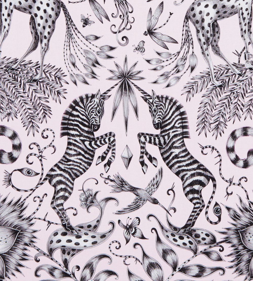Emma J Shipley Kruger Fabric by Clarke & Clarke Pink