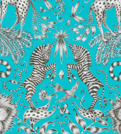 Emma J Shipley Kruger Fabric by Clarke & Clarke Teal