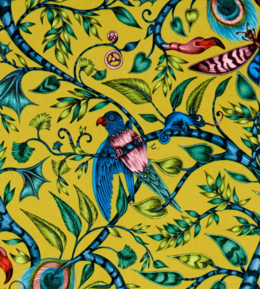 Emma J Shipley Rousseau Velvet Fabric by Clarke & Clarke Lime