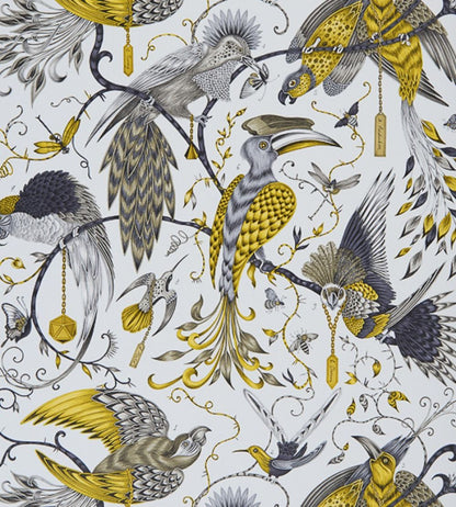 Emma J Shipley Audubon Wallpaper by Clarke & Clarke Gold