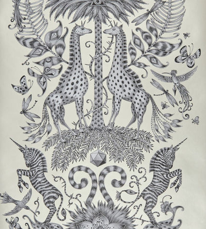 Emma J Shipley Kruger Wallpaper by Clarke & Clarke Monochrome