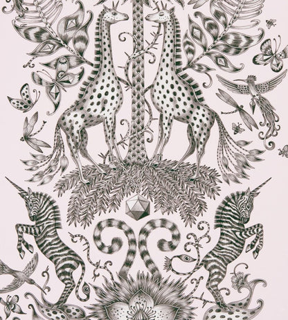 Emma J Shipley Kruger Wallpaper by Clarke & Clarke Pink