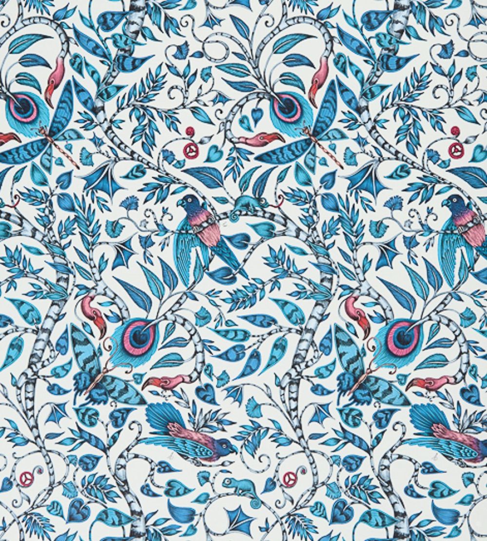 Emma J Shipley Rousseau Wallpaper by Clarke & Clarke Blue