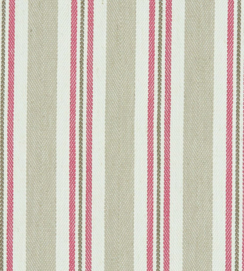 Alderton Fabric by Clarke & Clarke Raspberry/Linen