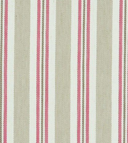 Alderton Fabric by Clarke & Clarke Raspberry/Linen