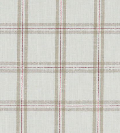 Kelmscott Fabric by Clarke & Clarke Raspberry/Linen
