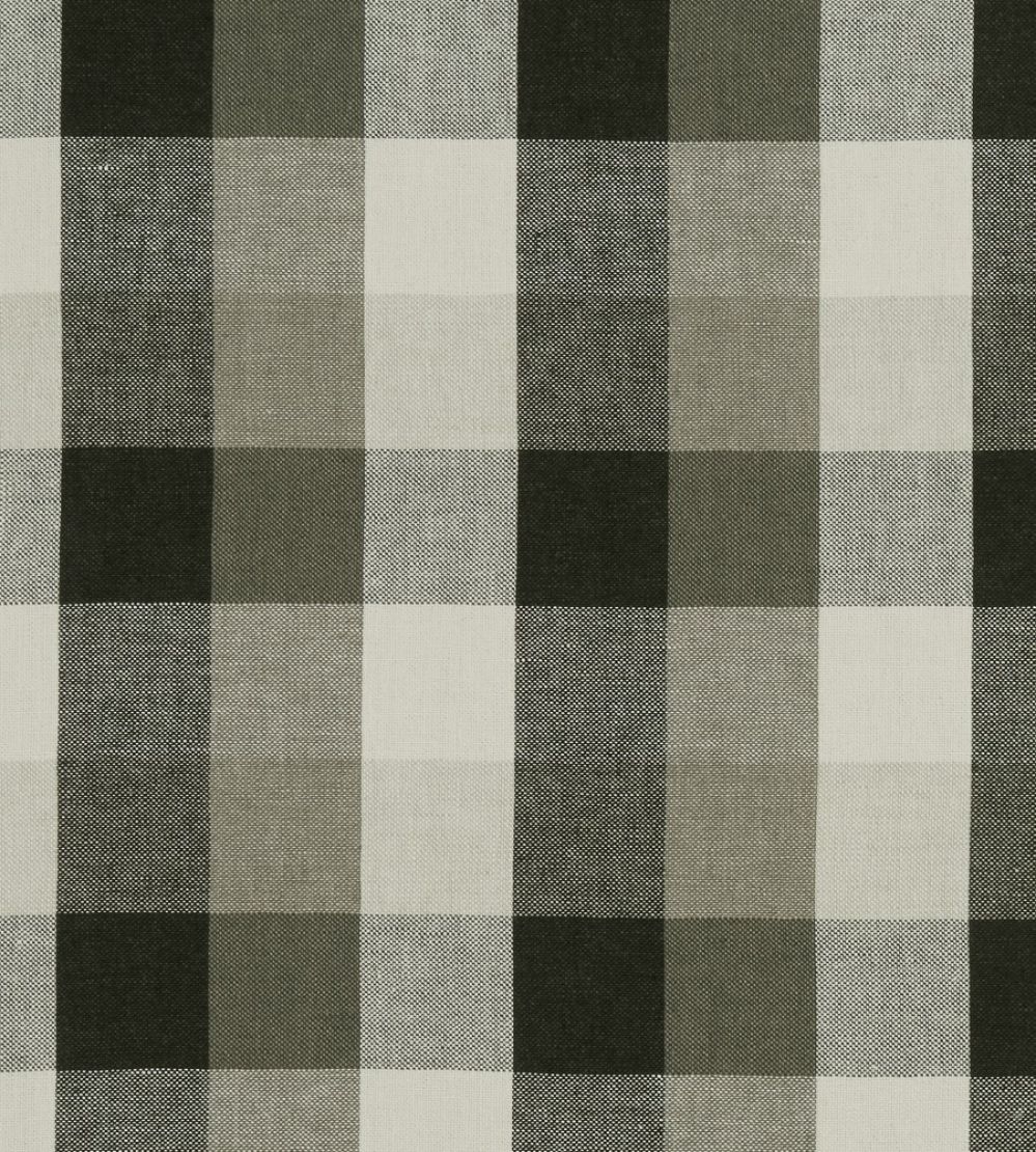 Austin Check Fabric by Clarke & Clarke Charcoal