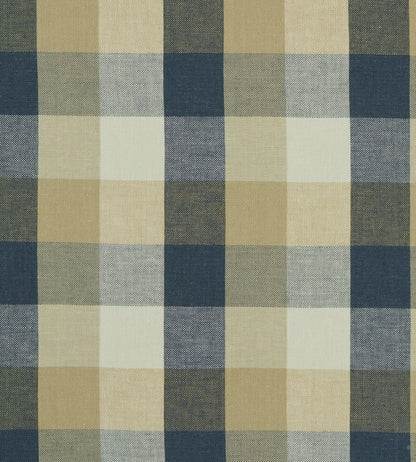 Austin Check Fabric by Clarke & Clarke Midnight