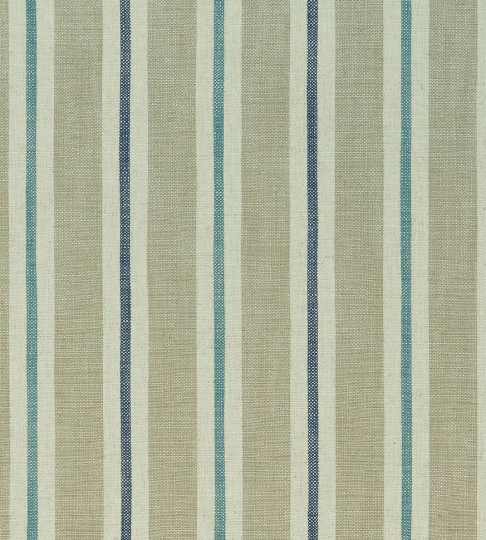 Sackville Stripe Fabric by Clarke & Clarke Eau De Nil/Linen