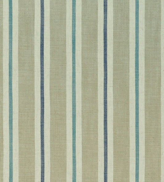 Sackville Stripe Fabric by Clarke & Clarke Eau De Nil/Linen