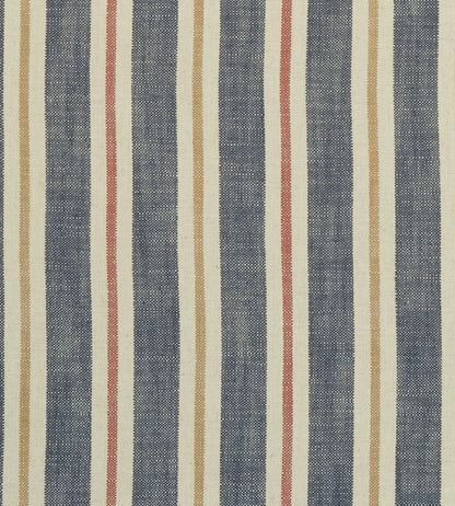 Sackville Stripe Fabric by Clarke & Clarke Midnight/Spice