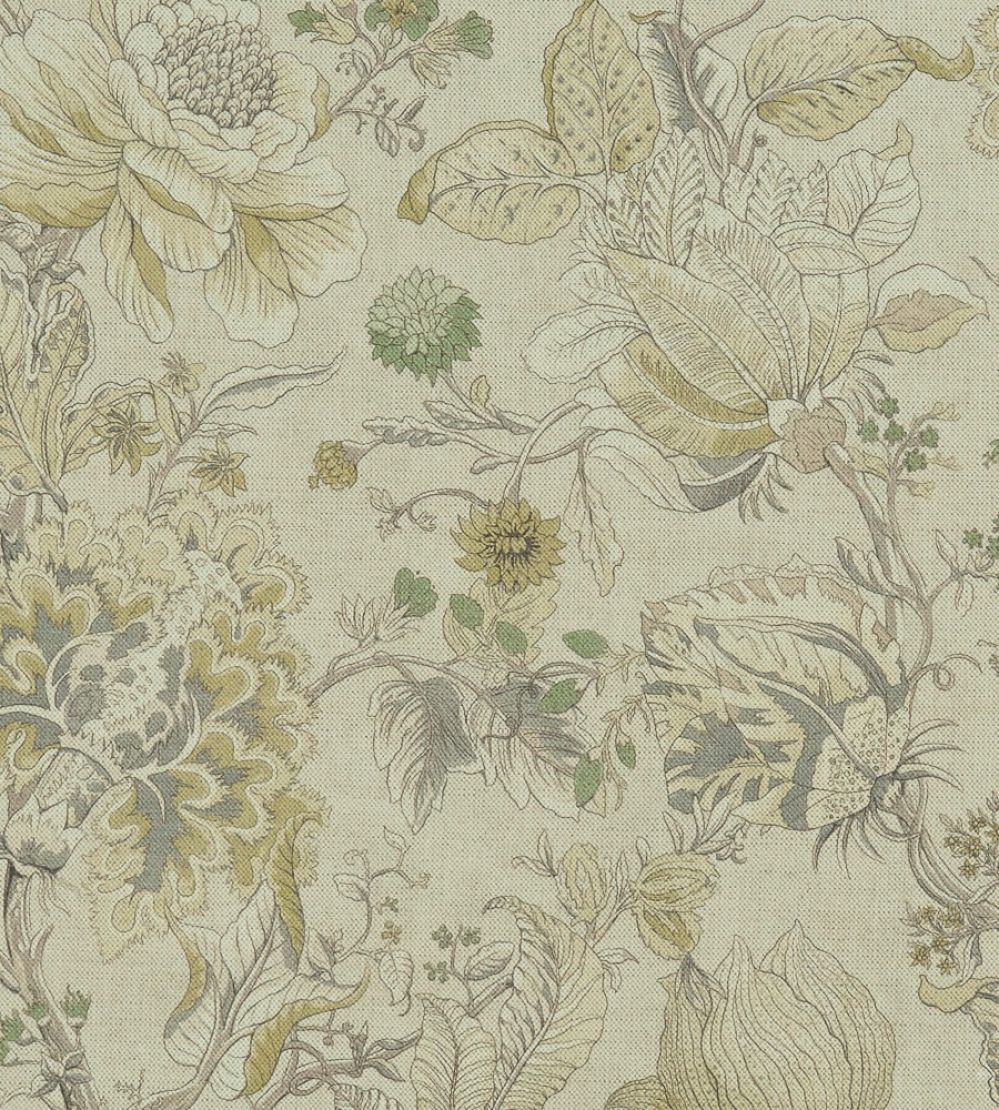 Sissinghurst Fabric by Clarke & Clarke Citron/Natural