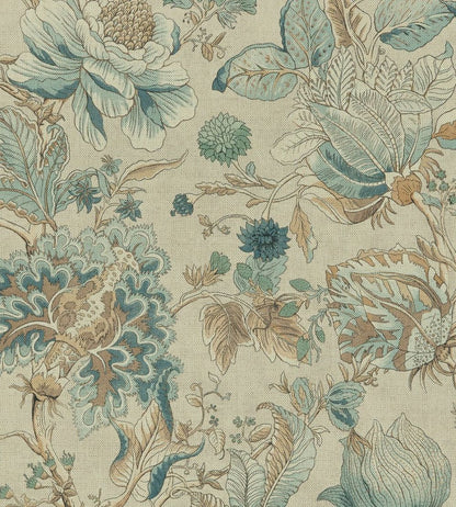 Sissinghurst Fabric by Clarke & Clarke Eau De Nil