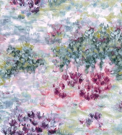 Fiore Fabric by Clarke & Clarke Slate / Amethyst