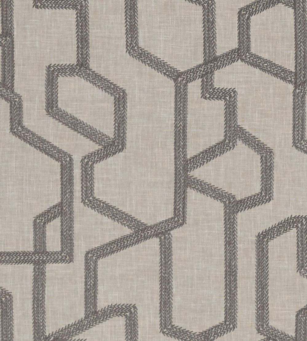 Labyrinth Fabric by Clarke & Clarke Charcoal