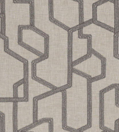 Labyrinth Fabric by Clarke & Clarke Charcoal