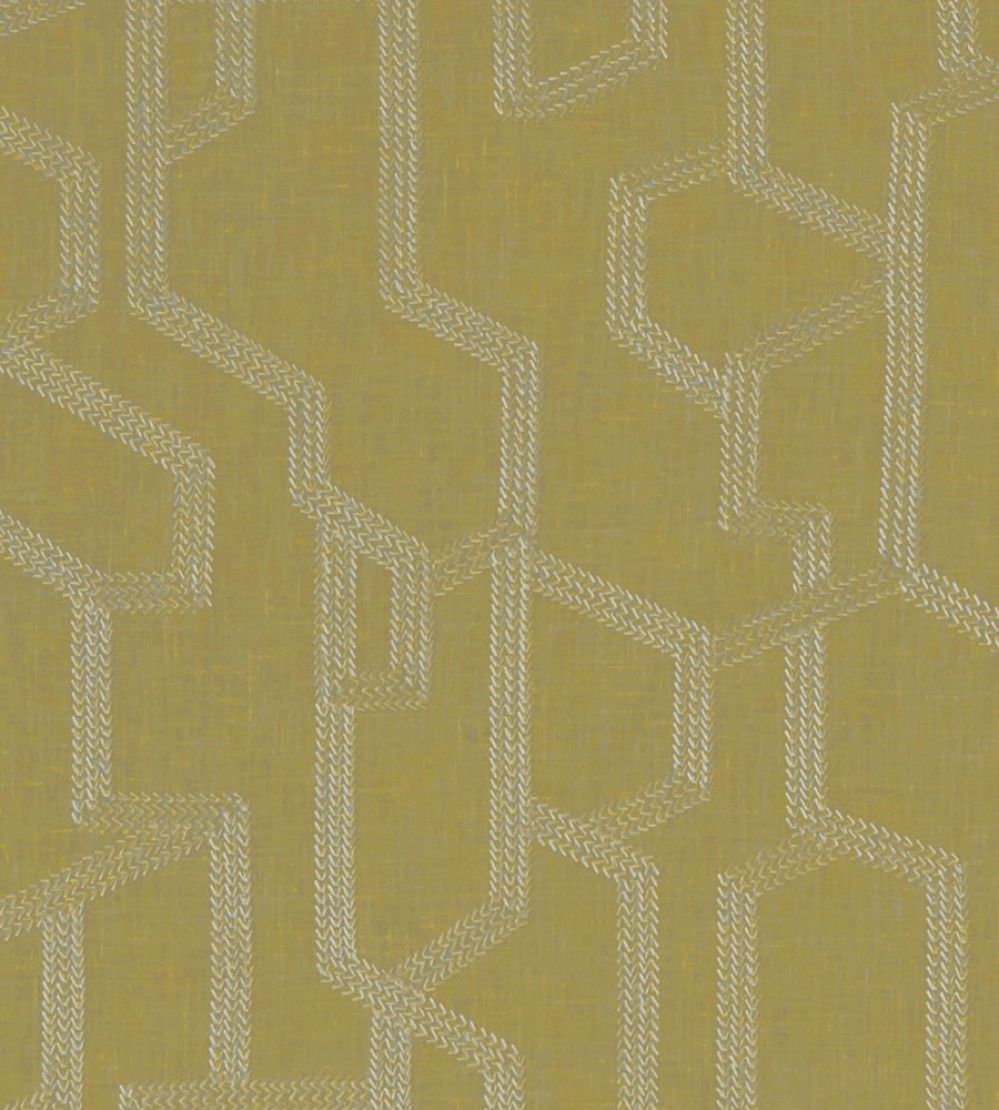 Labyrinth Fabric by Clarke & Clarke Citron