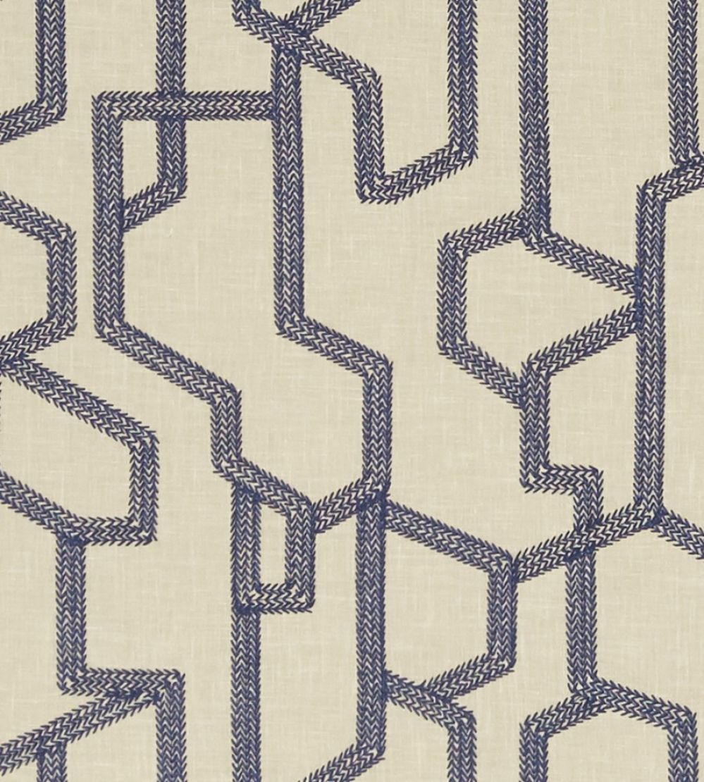 Labyrinth Fabric by Clarke & Clarke Midnight