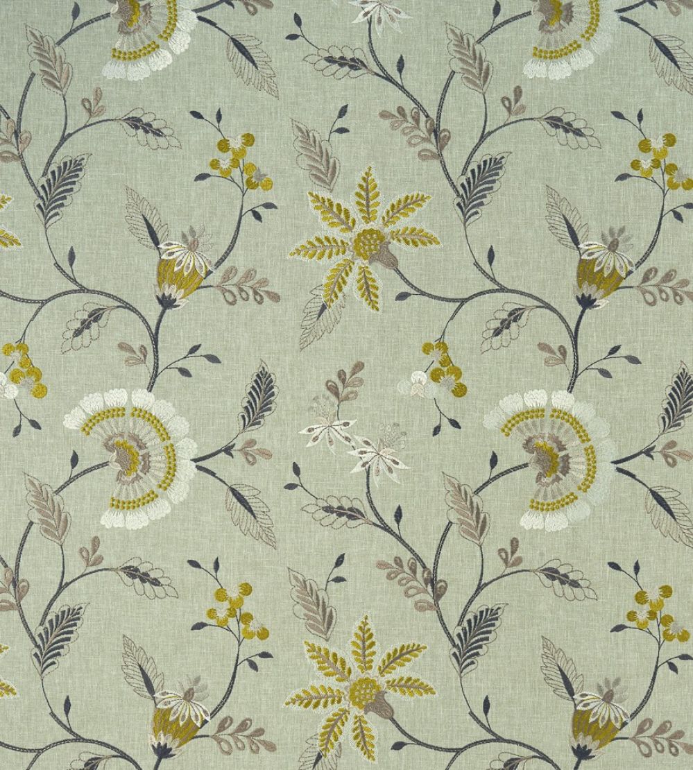 Delamere Fabric by Clarke & Clarke Chartreuse