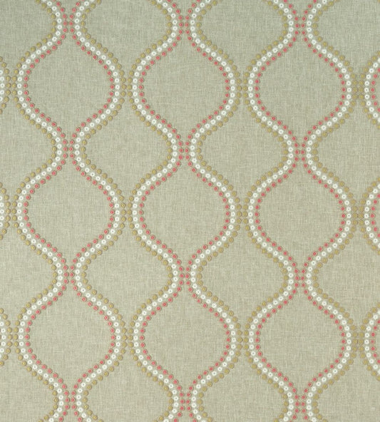 Layton Fabric by Clarke & Clarke Pink / Apple