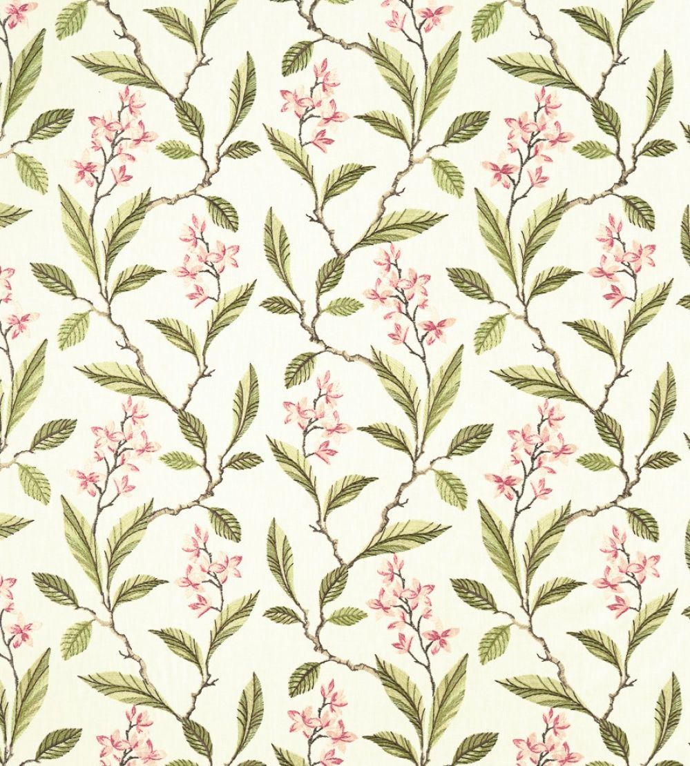 Melrose Fabric by Clarke & Clarke Pink / Apple