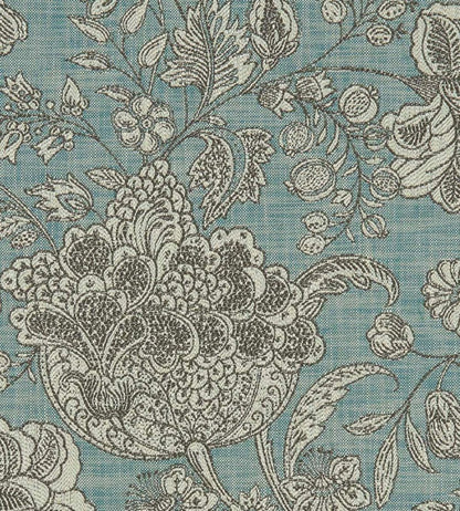Woodsford Fabric by Clarke & Clarke Teal