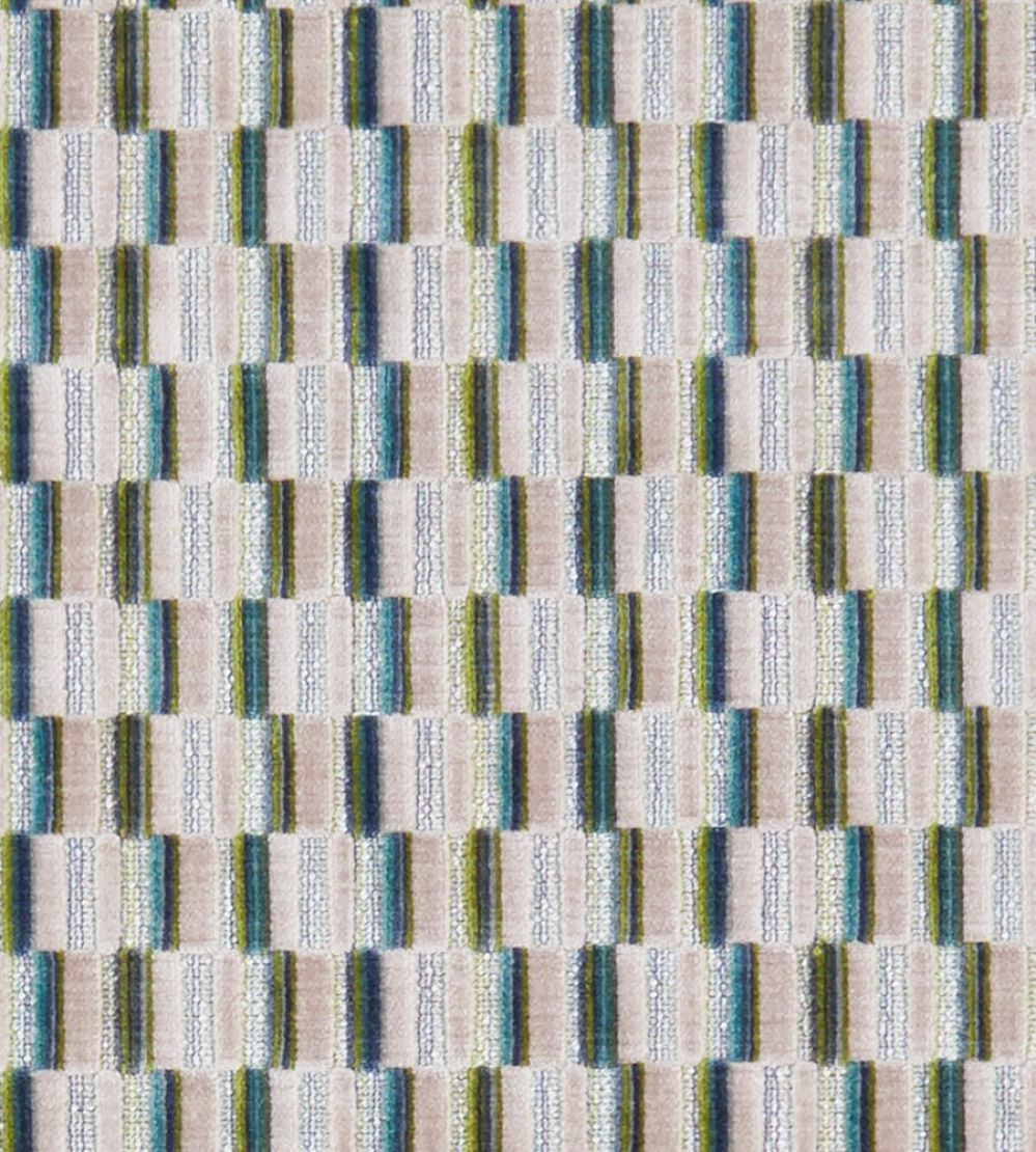 Cubis Fabric by Clarke & Clarke Peacock