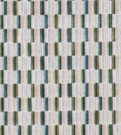 Cubis Fabric by Clarke & Clarke Peacock