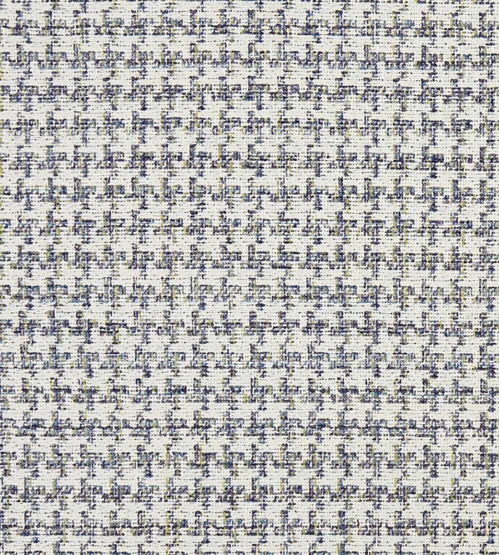 Yves Fabric by Clarke & Clarke Peacock/Chartreuse