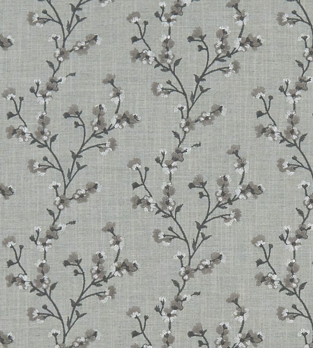 Blossom Fabric by Clarke & Clarke Charcoal