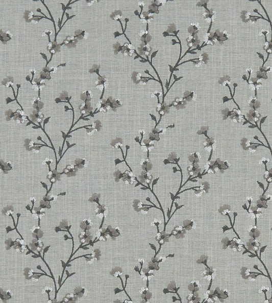 Blossom Fabric by Clarke & Clarke Charcoal