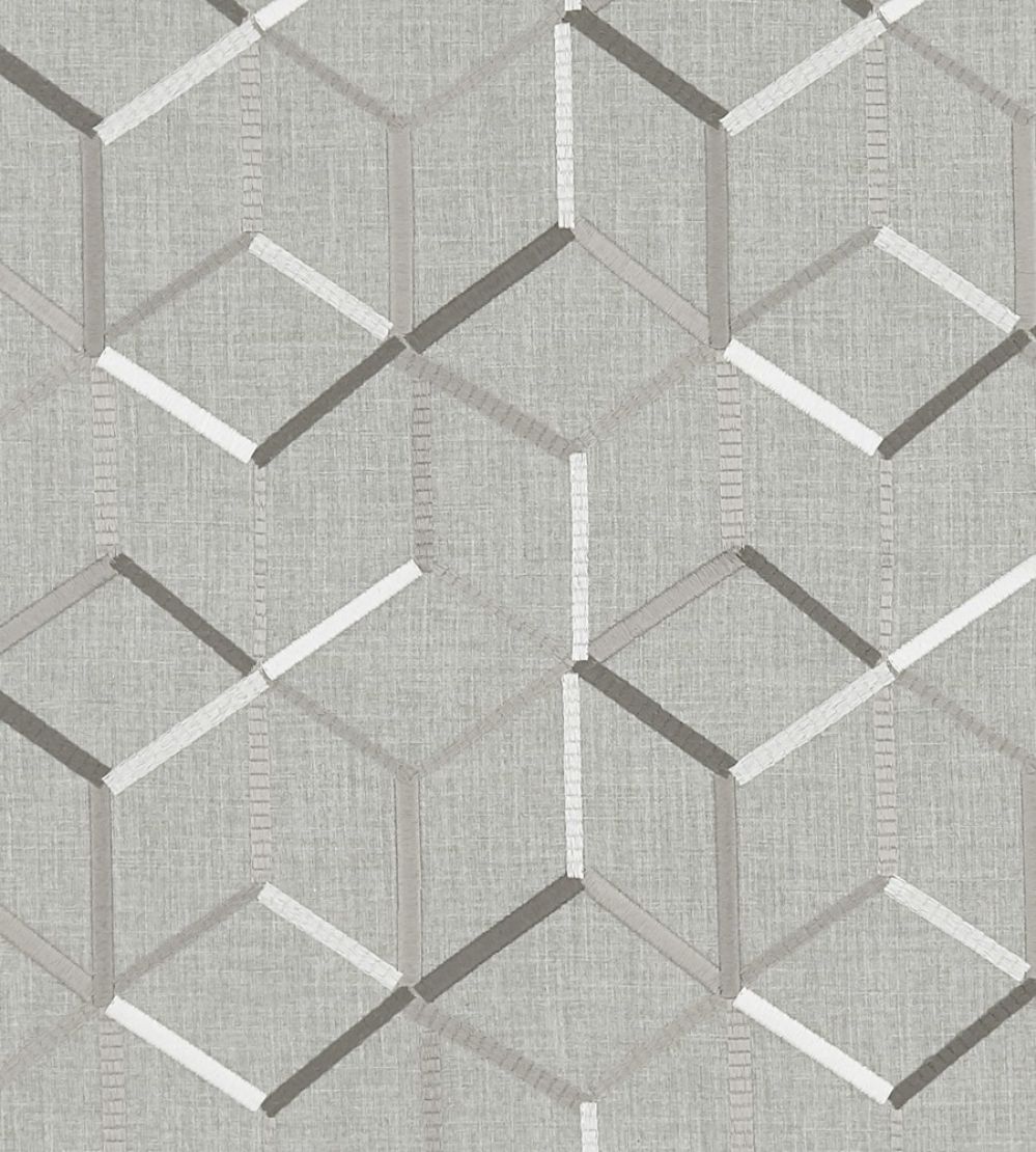 Linear Fabric by Clarke & Clarke Charcoal