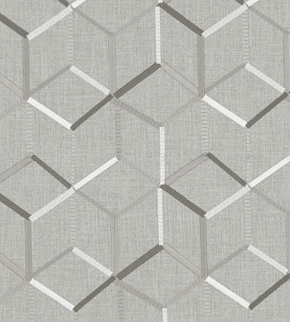 Linear Fabric by Clarke & Clarke Charcoal
