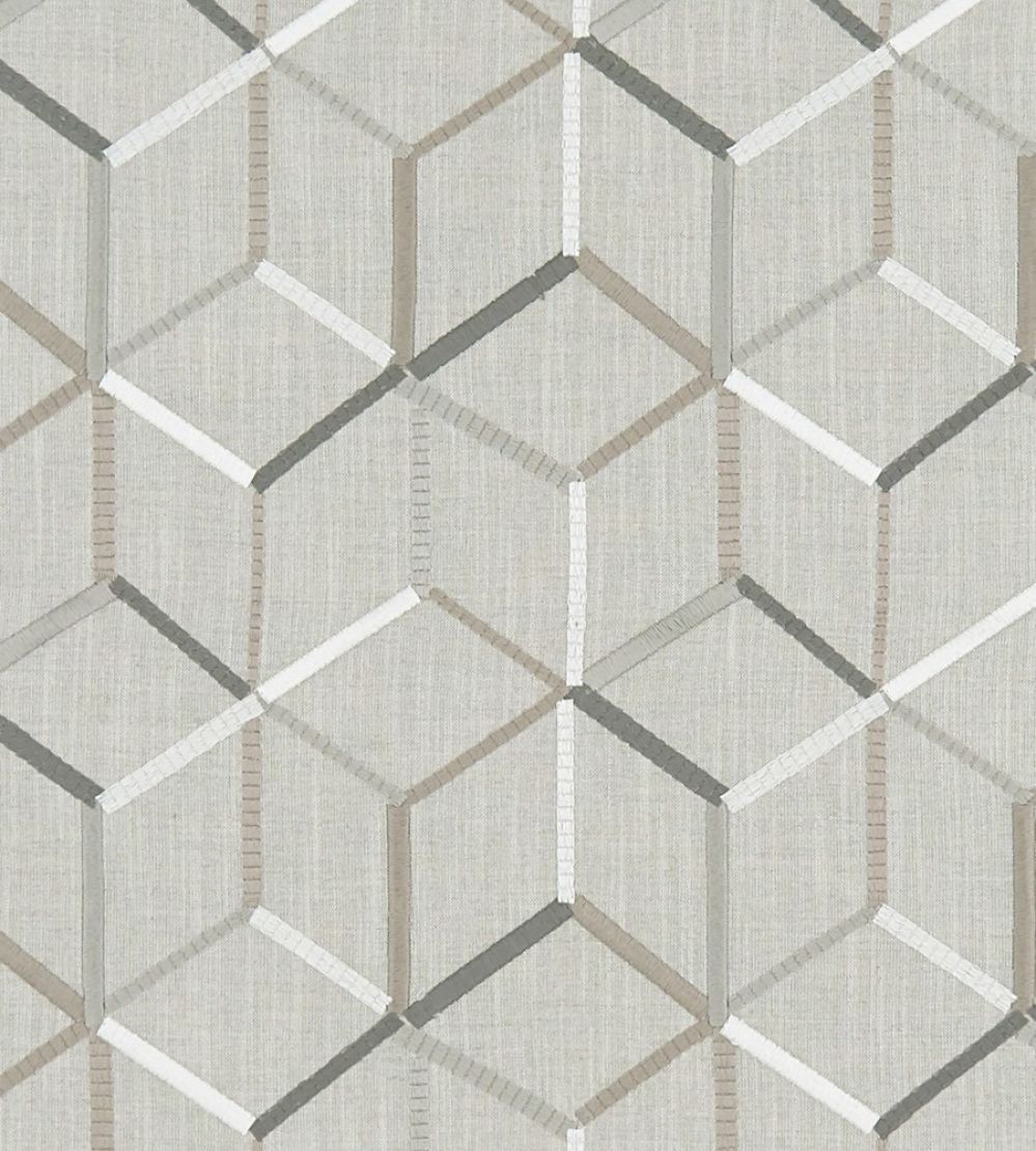 Linear Fabric by Clarke & Clarke Silver