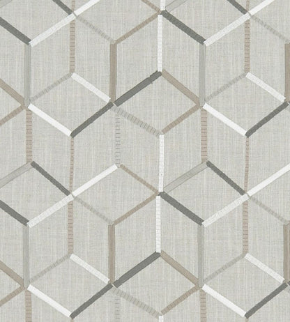 Linear Fabric by Clarke & Clarke Silver
